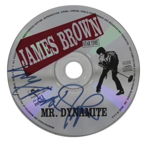 JAMES BROWN AUTHENTIC SIGNED STAR TIME MR. DYNAMITE CD AUTOGRAPHED BAS #BL96175 COLLECTIBLE MEMORABILIA