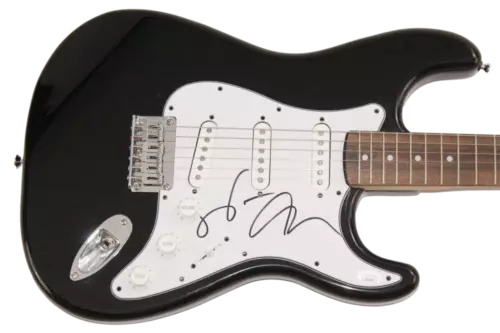 JEFF GOLDBLUM SIGNED AUTOGRAPH FENDER ELECTRIC GUITAR JURASSIC PARK JSA COA COLLECTIBLE MEMORABILIA