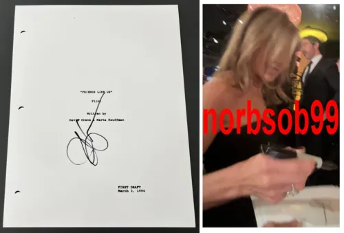 JENNIFER ANISTON SIGNED AUTOGRAPH FRIENDS FULL PILOT SCRIPT W/EXACT VIDEO PROOF COLLECTIBLE MEMORABILIA