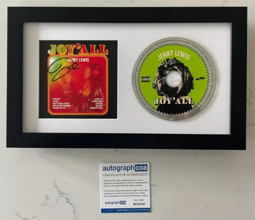 JENNY LEWIS SIGNED JOY’ALL JOY ALL FRAMED & MATTED CD AUTOGRAPH COA ACOA COLLECTIBLE MEMORABILIA