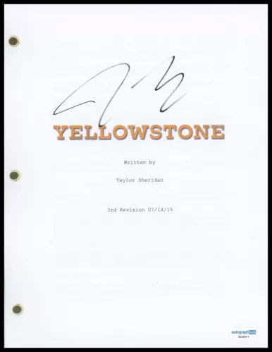 JILL HENNESSY “YELLOWSTONE” AUTOGRAPH SIGNED COMPLETE PILOT EPISODE SCRIPT ACOA COLLECTIBLE MEMORABILIA