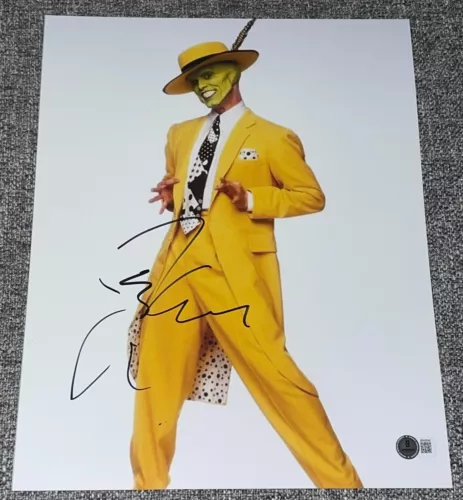 Jim Carrey Signed Autograph 11x14 Photo Authentic The Mask Promo Beckett BAS NYC