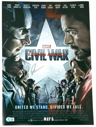 JOE & ANTHONY RUSSO SIGNED AUTOGRAPH CAPTAIN AMERICA 12×18 MOVIE POSTER BAS COA COLLECTIBLE MEMORABILIA