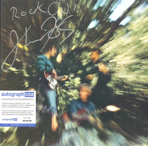 JOHN FOGERTY CCR SIGNED VINYL RECORD BAYOU COUNTRY ACOA COLLECTIBLE MEMORABILIA