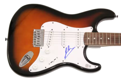 JOHN RZEZNIK GOO GOO DOLLS SIGNED AUTOGRAPH FENDER ELECTRIC GUITAR – BECKETT COA COLLECTIBLE MEMORABILIA
