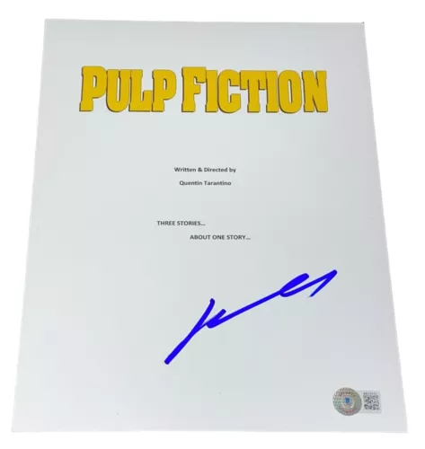 JOHN TRAVOLTA SIGNED AUTOGRAPH PULP FICTION FILM SCRIPT SCREENPLAY BECKETT BAS COLLECTIBLE MEMORABILIA