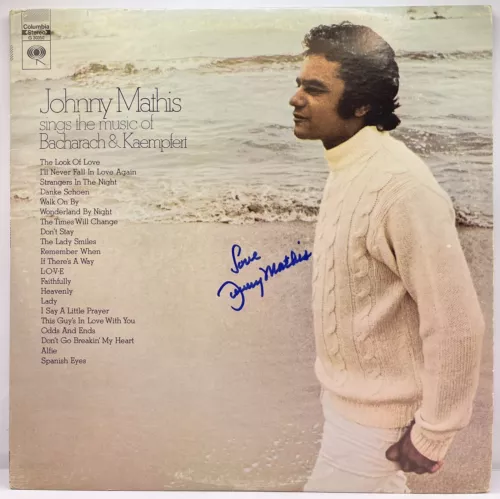 JOHNNY MATHIS SIGNED AUTOGRAPHED VINYL RECORD ALBUM MUSIC OF BACHARACH JSA COLLECTIBLE MEMORABILIA