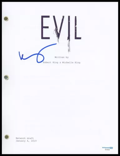 KATJA HERBERS “EVIL” AUTOGRAPH SIGNED FULL COMPLETE PILOT EPISODE SCRIPT ACOA COLLECTIBLE MEMORABILIA