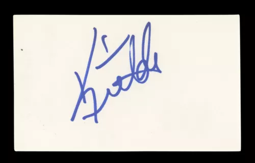 KIM FIELDS THE FACTS OF LIFE SIGNED 3×5 INDEX CARD AUTOGRAPHED BAS #BL96615 COLLECTIBLE MEMORABILIA