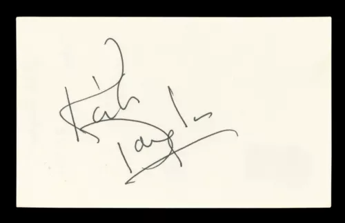 KIRK DOUGLAS SPARTACUS AUTHENTIC SIGNED 3×5 INDEX CARD AUTOGRAPHED BAS #BL96691 COLLECTIBLE MEMORABILIA
