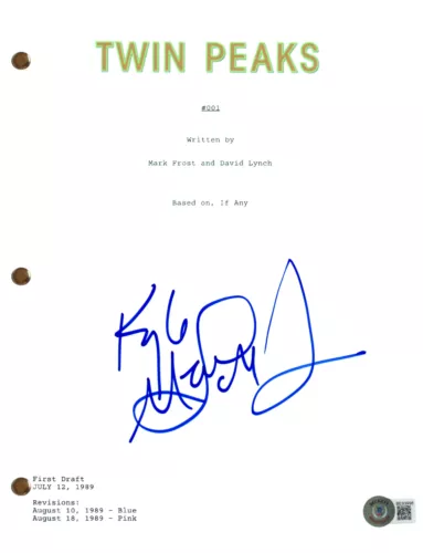 KYLE MACLACHLAN SIGNED AUTOGRAPH TWIN PEAKS PILOT SCRIPT SCREENPLAY BECKETT COA COLLECTIBLE MEMORABILIA