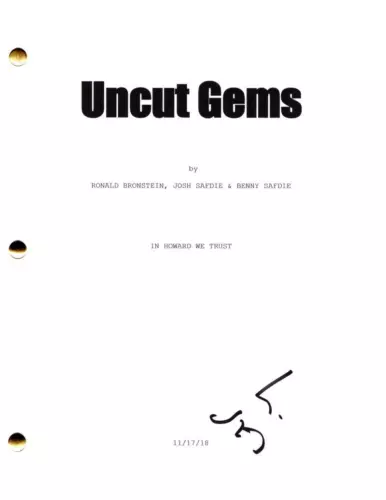 LAKEITH STANFIELD SIGNED AUTOGRAPH UNCUT GEMS MOVIE SCRIPT SCREENPLAY – DEMANY COLLECTIBLE MEMORABILIA