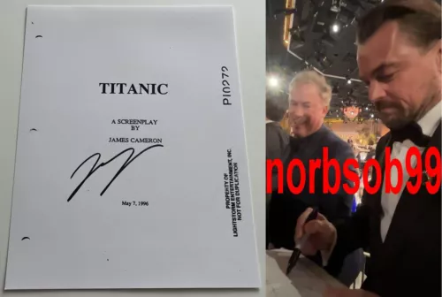 LEONARDO DICAPRIO SIGNED TITANIC FULL 154 PAGE SCRIPT W/EXACT PROOF BECKETT COA COLLECTIBLE MEMORABILIA