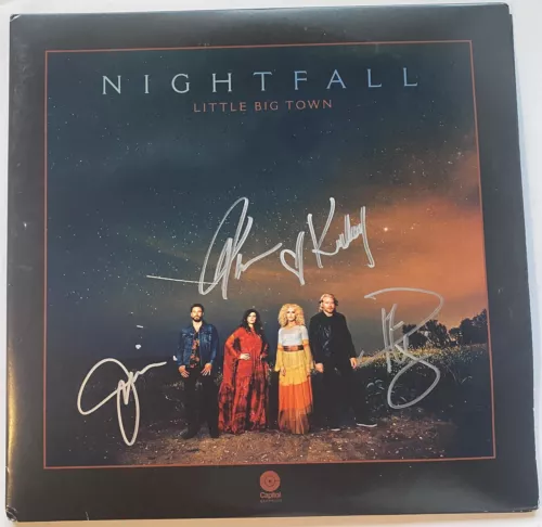 LITTLE BIG TOWN “NIGHTFALL” AUTOGRAPH SIGNED VINYL RECORD ALBUM LP X4 B ACOA COLLECTIBLE MEMORABILIA
