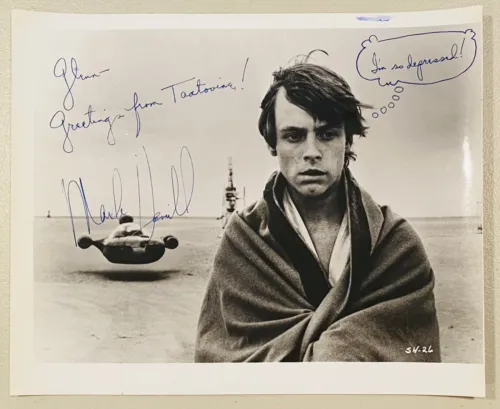 MARK HAMILL SIGNED VINTAGE STAR WARS 8×10 PHOTO BECKETT W/ MULTIPLE INSCRIPTIONS COLLECTIBLE MEMORABILIA