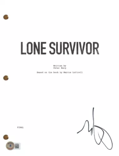 MARK WAHLBERG SIGNED AUTOGRAPH LONE SURVIVOR MOVIE SCRIPT SCREENPLAY BECKETT COA COLLECTIBLE MEMORABILIA