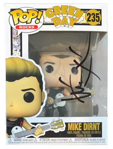 MIKE DIRNT SIGNED GREEN DAY FUNKO POP ROCKS 235 FIGURE AUTOGRAPH BECKETT COA COLLECTIBLE MEMORABILIA