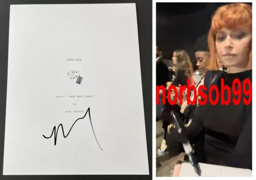 NATASHA LYONNE SIGNED AUTOGRAPH POKER FACE FULL PILOT SCRIPT W/EXACT PROOF COLLECTIBLE MEMORABILIA