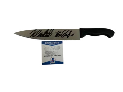 NICK CASTLE SIGNED KNIFE THE SHAPE HALLOWEEN “REAL KNIFE” AUTOGRAPH BECKETT 14 COLLECTIBLE MEMORABILIA