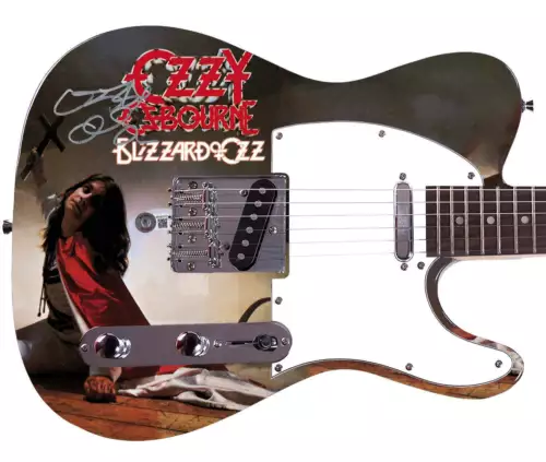 OZZY OSBOURNE SIGNED BLIZZARD OF OZZ ALBUM LP GRAPHICS PHOTO GUITAR BAS WITNESS COLLECTIBLE MEMORABILIA