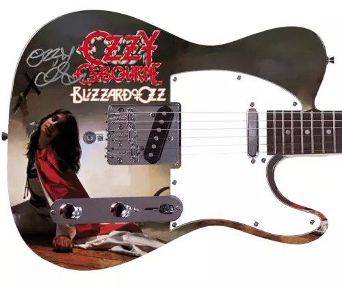 OZZY OSBOURNE SIGNED BLIZZARD OF OZZ ALBUM LP GRAPHICS PHOTO GUITAR BAS WITNESS COLLECTIBLE MEMORABILIA