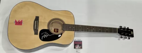 PAT MONAHAN SIGNED NATURAL ACOUSTIC GUITAR TRAIN JSA COA COLLECTIBLE MEMORABILIA