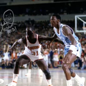 PEARL WASHINGTON HAND SIGNED 8x10 COLOR PHOTO WITH MICHAEL JORDAN JSA