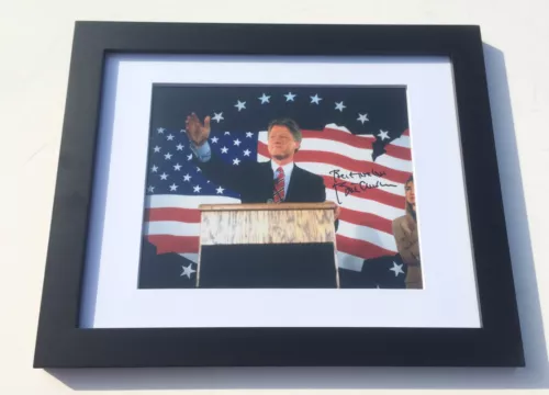 PSA/DNA 42ND PRESIDENT BILL CLINTON SIGNED AUTOGRAPHED FRAMED & MATTED PHOTO! COLLECTIBLE MEMORABILIA