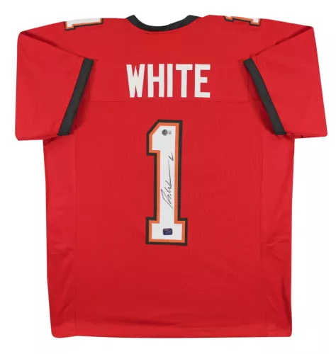 RACHAAD WHITE AUTHENTIC SIGNED RED PRO STYLE JERSEY AUTOGRAPHED BAS WITNESSED COLLECTIBLE MEMORABILIA