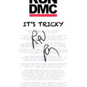 Rev Run Run-DMC Signed Autograph It's Tricky Lyric Sheet - Run's House