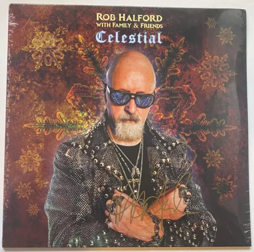 ROB HALFORD “JUDAS PRIEST” AUTOGRAPH SIGNED ‘CELESTIAL’ SEALED VINYL LP ALBUM COLLECTIBLE MEMORABILIA