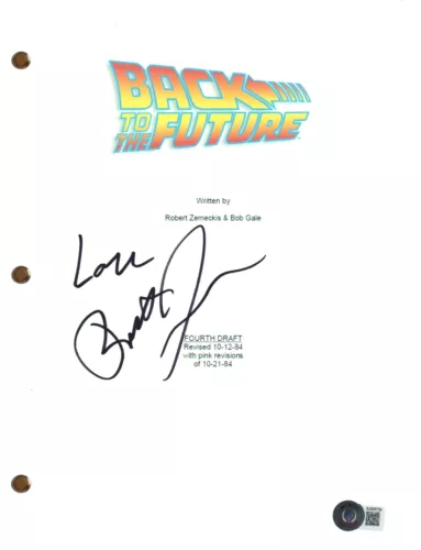ROBERT ZEMECKIS SIGNED AUTOGRAPH BACK TO THE FUTURE SCRIPT SCREENPLAY BAS COA COLLECTIBLE MEMORABILIA