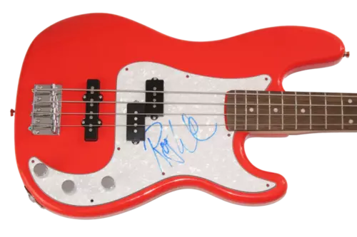 Roger Waters Pink Floyd Signed Autograph Red Fender Bass Guitar The Wall JSA COA