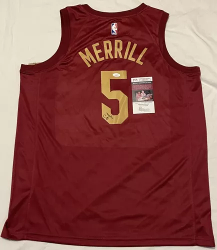 SAM MERRILL SIGNED AUTOGRAPHED CLEVELAND CAVALIERS JERSEY JSA COA COLLECTIBLE MEMORABILIA