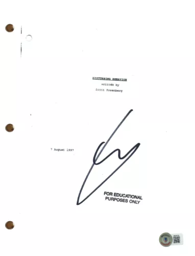 SCOTT ROSENBERG SIGNED AUTOGRAPH DISTURBING BEHAVIOR MOVIE SCRIPT BECKETT COA COLLECTIBLE MEMORABILIA