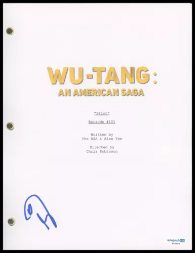 SIDDIQ SAUNDERSON “WU-TANG: AN AMERICAN SAGA” SIGNED PILOT EPISODE SCRIPT ACOA COLLECTIBLE MEMORABILIA