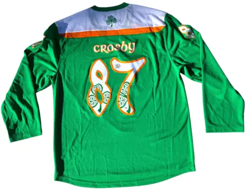 SIDNEY CROSBY SIGNED PITTSBURGH PENGUINS ST. PATRICK S DAY JERSEY PSA DNA Autographia