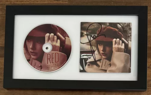 TAYLOR SWIFT RED TV CD FRAMED SIGNED AUTOGRAPHED COVER BAS BECKETT COA CERTIFIED COLLECTIBLE MEMORABILIA