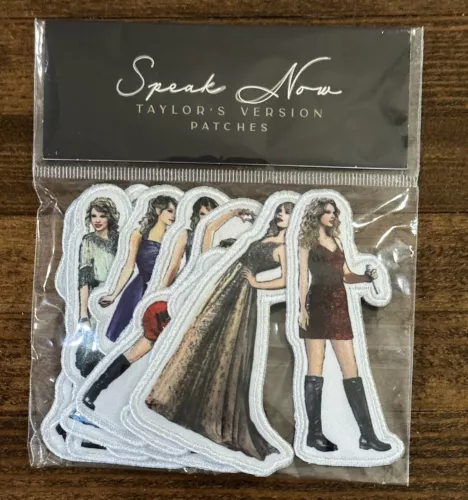 TAYLOR SWIFT SPEAK NOW ALBUM ERAS TOUR PATCH SET TAYLOR’S VERSION TV SEALED NEW COLLECTIBLE MEMORABILIA
