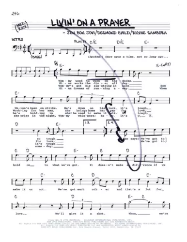 TICO TORRES SIGNED AUTOGRAPH LIVIN ON A PRAYER SHEET MUSIC – BON JOVI DRUMMER COLLECTIBLE MEMORABILIA