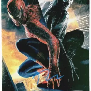 Tobey Maguire Signed Autograph Spider-Man 12x18 Movie Poster Photo Beckett COA
