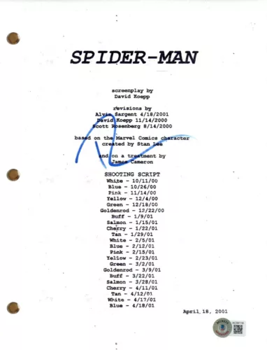 Tobey Maguire Signed Autograph Spider-Man Movie Script Screenplay Beckett COA