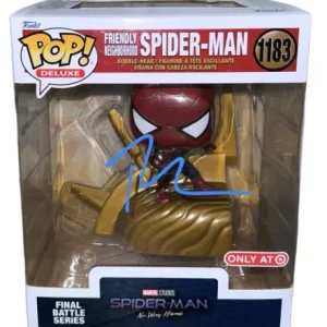 Tobey Maguire Signed Spider-Man No Way Home Funko Pop Deluxe Autograph BAS COA