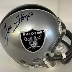 TOM FLORES OAKLAND RAIDERS SIGNED AUTOGRAPHED MINI HELMET W/COA