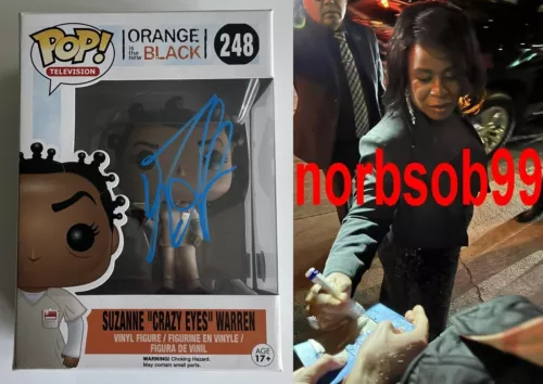 UZO ADUBA SIGNED ORANGE IS THE NEW BLACK CRAZY EYES FUNKO 248 WPROOF BECKETT COA COLLECTIBLE MEMORABILIA