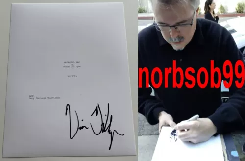 VINCE GILLIGAN SIGNED BREAKING BAD 58 PG PILOT SCRIPT W/EXACT PROOF BECKETT COA COLLECTIBLE MEMORABILIA