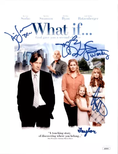 WHAT IF… 8.5×11 POSTER CAST SIGNED BY 5 SORBO RATZENBERGER RYAN SWANSON JSA #2 COLLECTIBLE MEMORABILIA