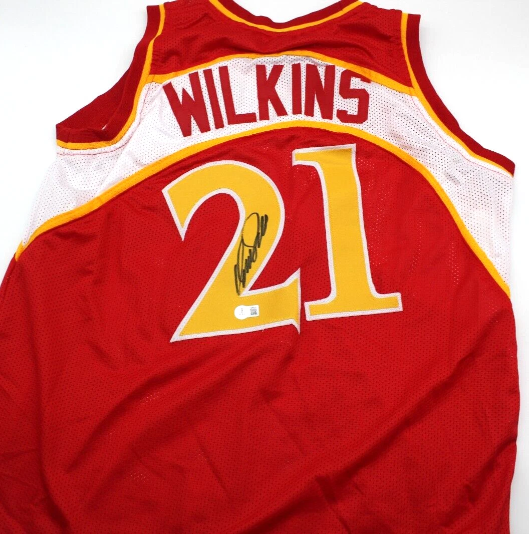 Dominique Wilkins Atlanta Hawks Signed Custom Jersey W/Beckett COA 1W775128