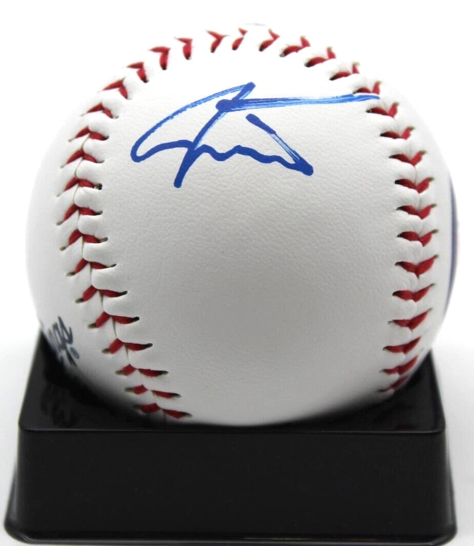 James Triantos Signed Major League Chicago Cubs Logo Ball w/Beckett BAS BR93219