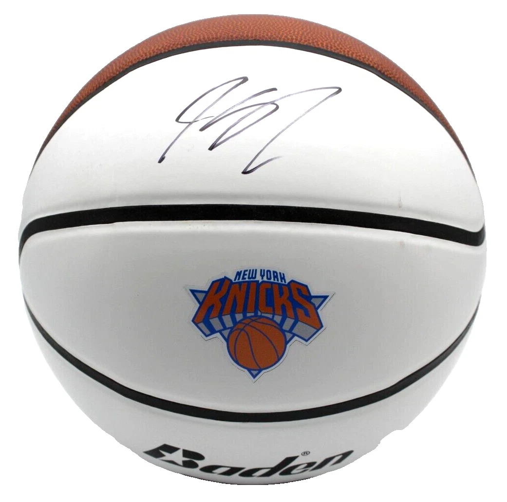 Karl-Anthony Towns New York Knicks Logo Basketball W/Beckett COA BR00329
